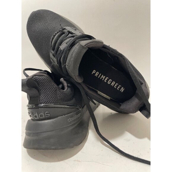 ADIDAS MENS RACER TR23 ALL BLACK RUNNING LOW TOP LACE UP SHOES SIZE 7 WOMENS 8.5 - Picture 7 of 7